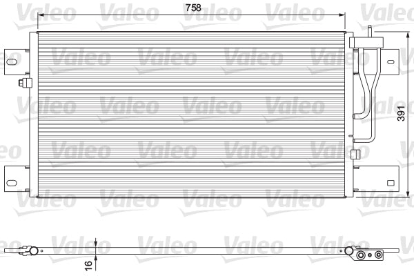 Condensator, climatizare 815064 VALEO