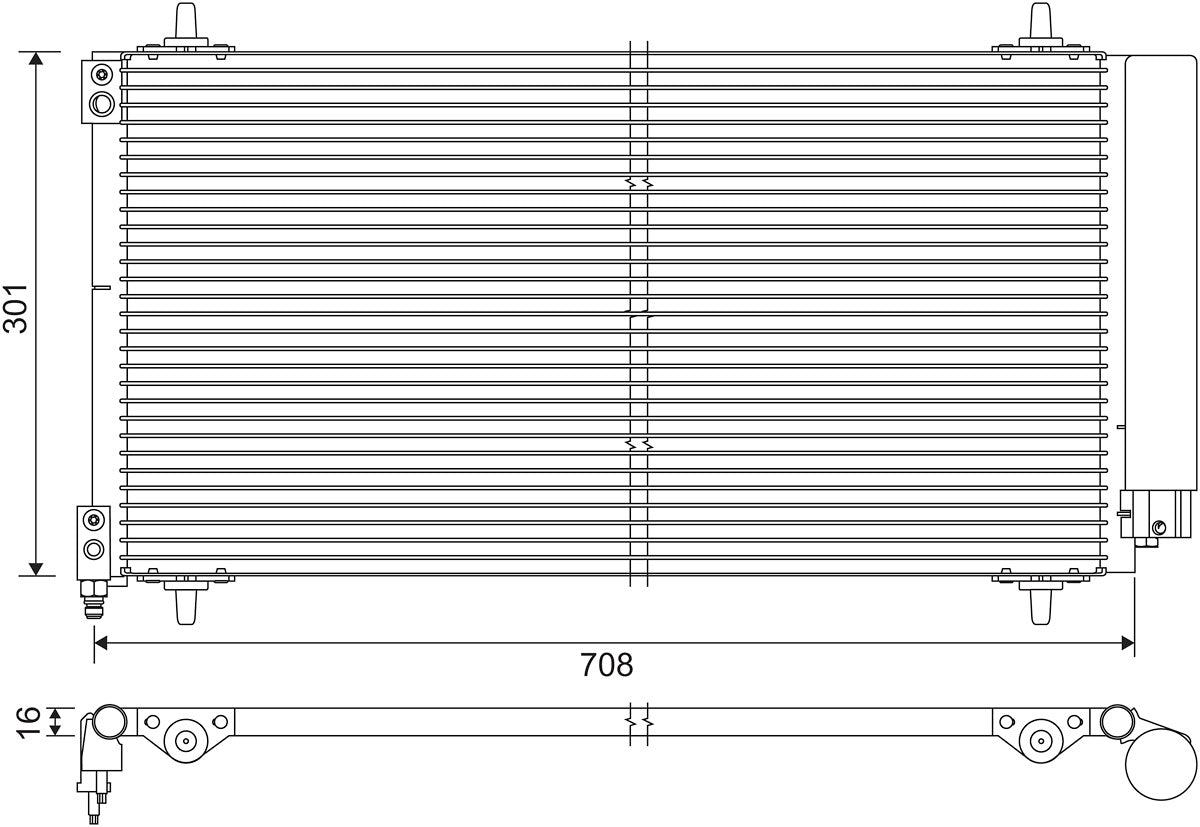 Condensator, climatizare 817740 VALEO