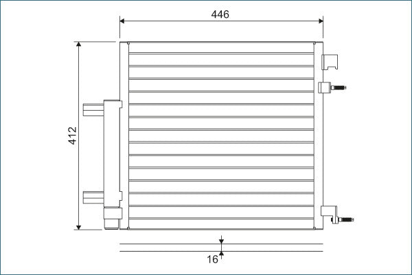 Condensator, climatizare 822578 VALEO