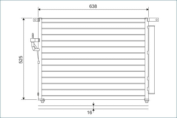 Condensator, climatizare 822603 VALEO