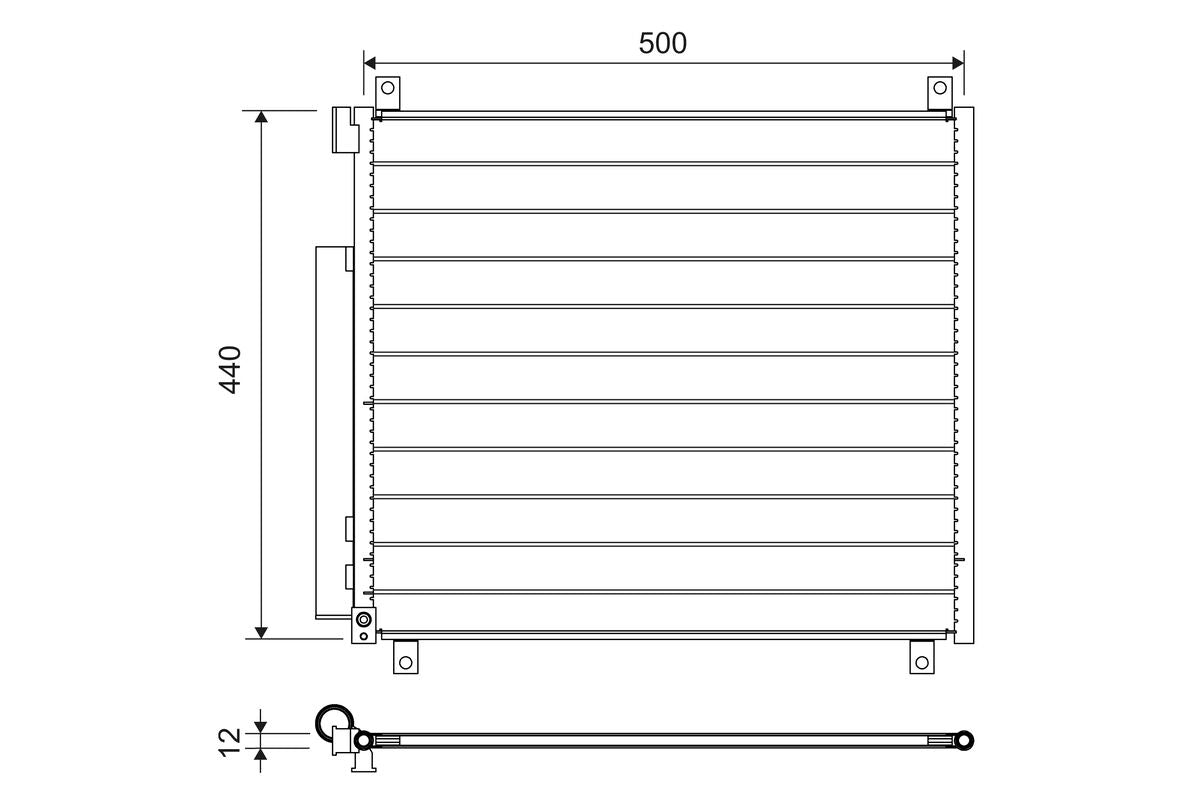 Condensator, climatizare 822655 VALEO