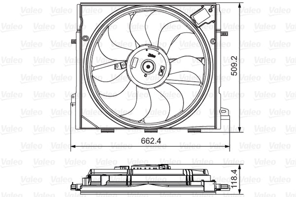 Ventilator, radiator 696873 VALEO