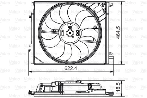 Ventilator, radiator 696882 VALEO