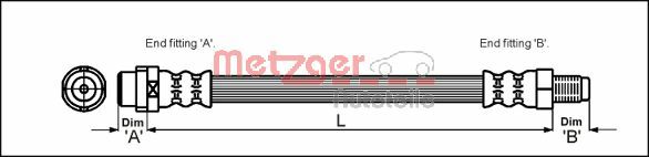 Furtun frana 4110578 METZGER