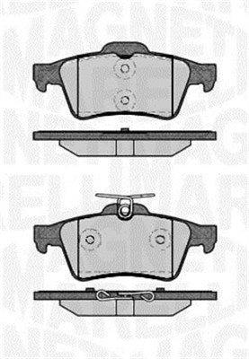 set placute frana,frana disc 363916060243 MAGNETI MARELLI
