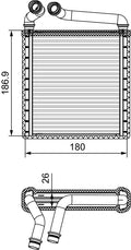 Schimbator caldura, incalzire habitaclu 811500 VALEO