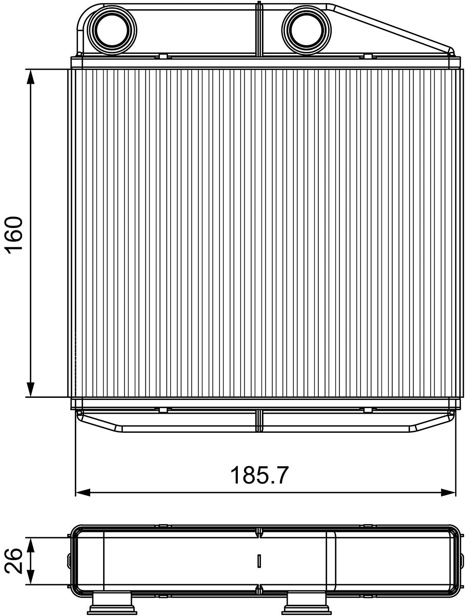 Schimbator caldura, incalzire habitaclu 811502 VALEO