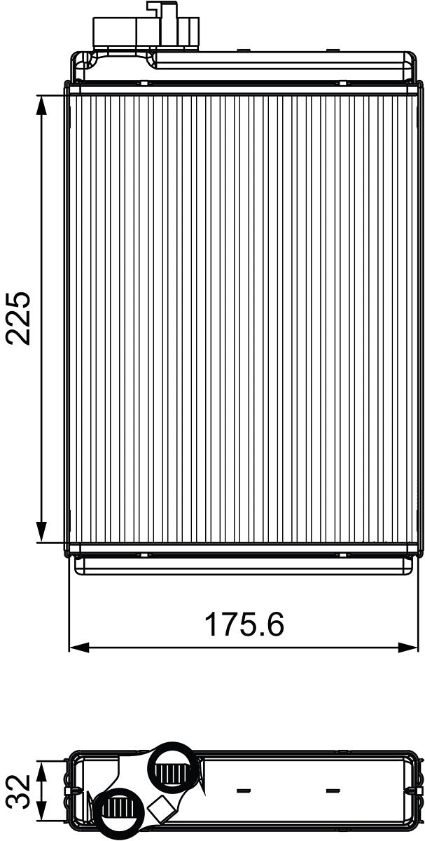 Schimbator caldura, incalzire habitaclu 811507 VALEO