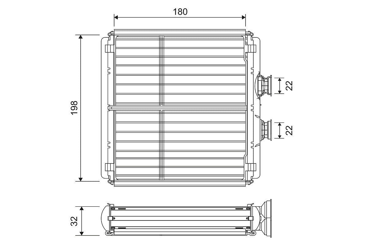 Schimbator caldura, incalzire habitaclu 811508 VALEO