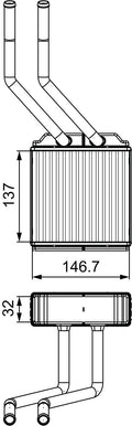 Schimbator caldura, incalzire habitaclu 811520 VALEO