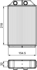 Schimbator caldura, incalzire habitaclu 811530 VALEO