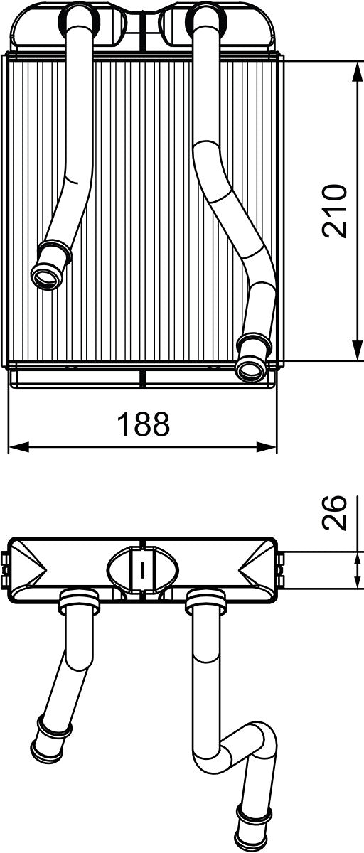 Schimbator caldura, incalzire habitaclu 811532 VALEO