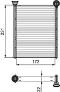 Schimbator caldura, incalzire habitaclu 811534 VALEO