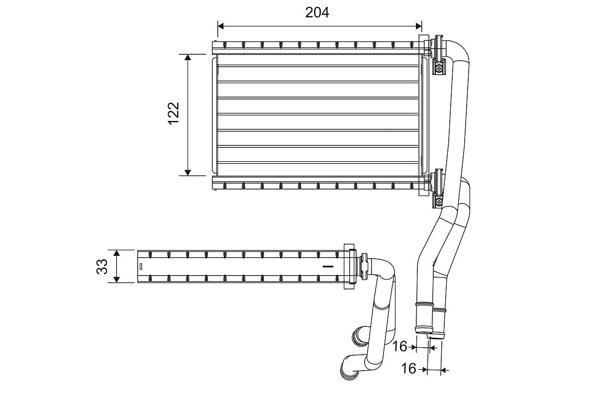 Schimbator caldura, incalzire habitaclu 811535 VALEO