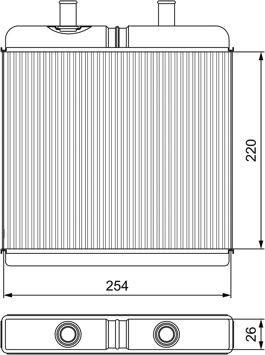 Schimbator caldura, incalzire habitaclu 811539 VALEO