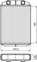 Schimbator caldura, incalzire habitaclu 811553 VALEO