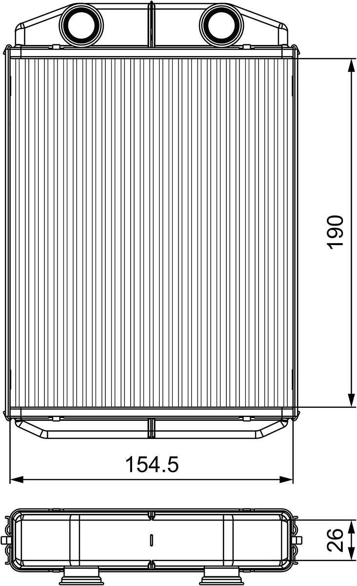 Schimbator caldura, incalzire habitaclu 811553 VALEO