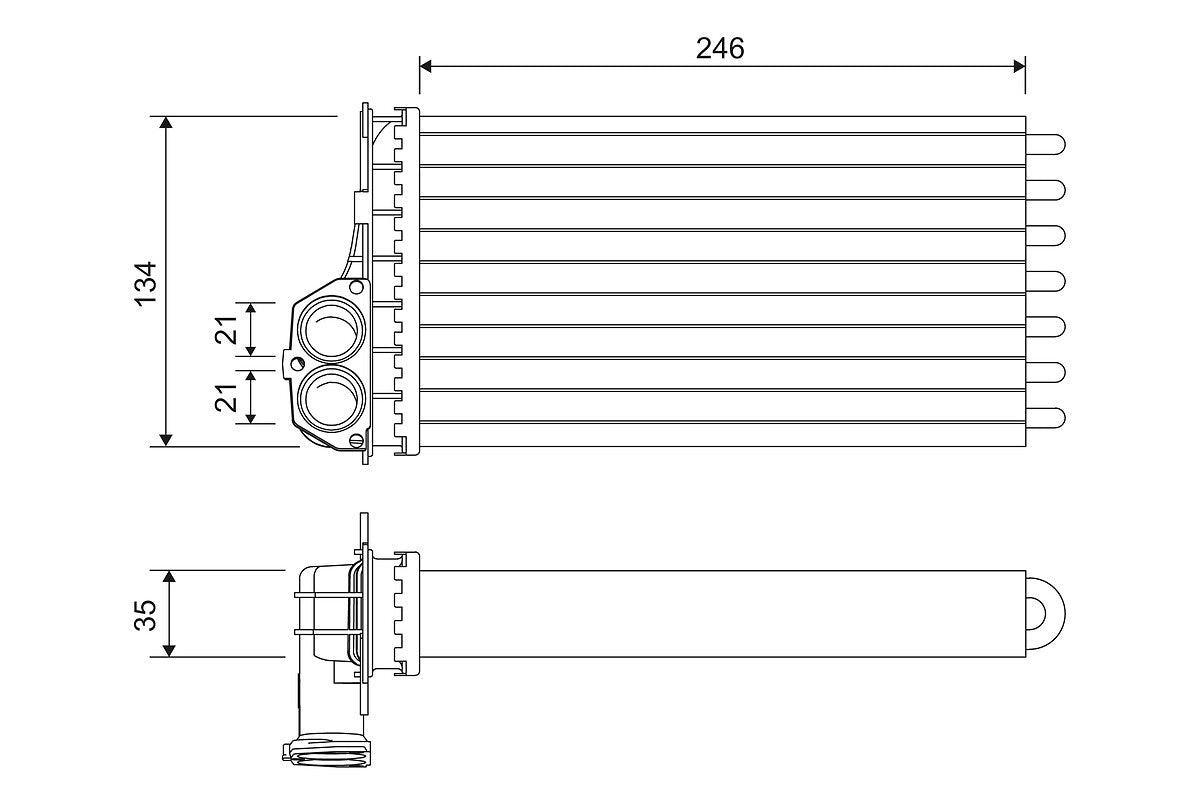 Schimbator caldura, incalzire habitaclu 811565 VALEO