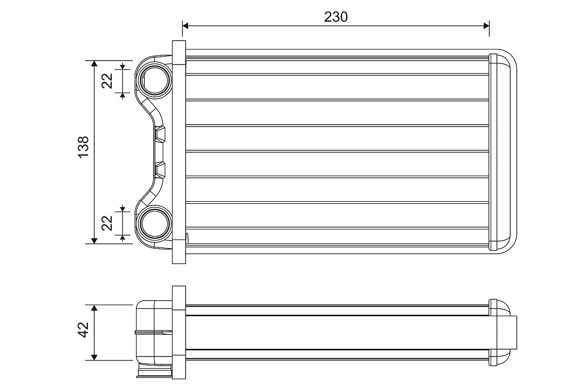 Schimbator caldura, incalzire habitaclu 812255 VALEO
