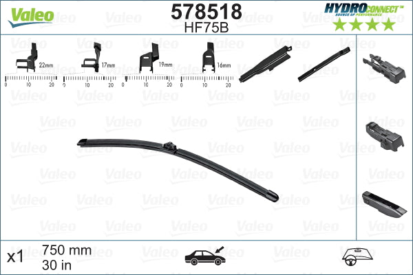 STERGATOR PARBRIZ 750 MM