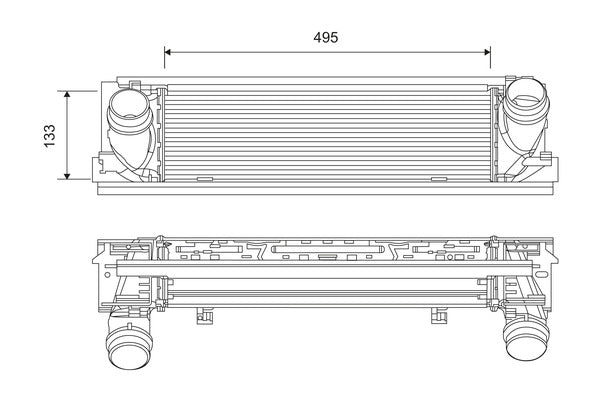 Intercooler, compresor 818261 VALEO