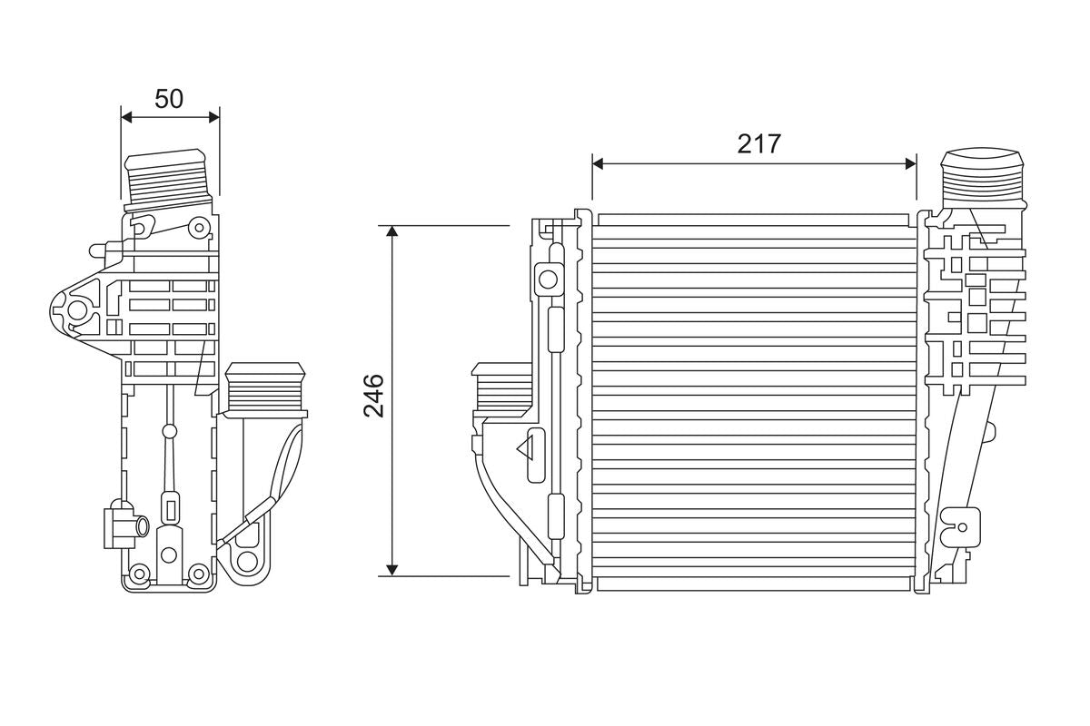 Intercooler, compresor 818290 VALEO