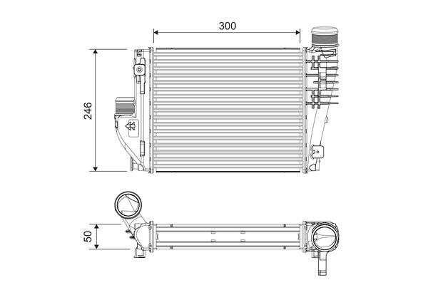 Intercooler, compresor 818304 VALEO