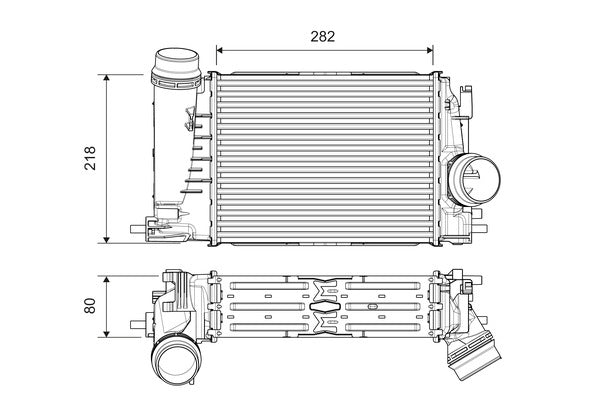 Intercooler, compresor 818316 VALEO