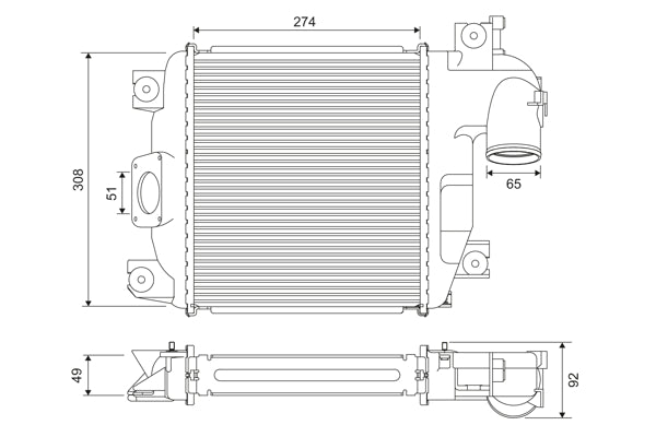 Intercooler, compresor 818321 VALEO
