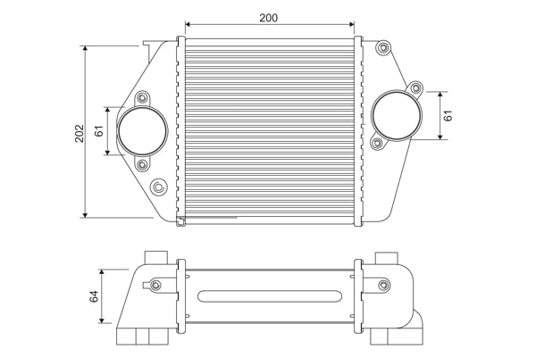 Intercooler, compresor 818380 VALEO