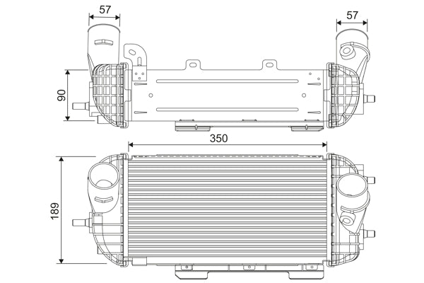 Intercooler, compresor 818538 VALEO