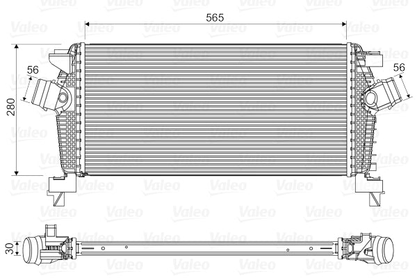 Intercooler, compresor 818565 VALEO