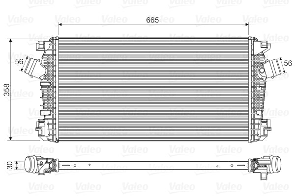 Intercooler, compresor 818567 VALEO