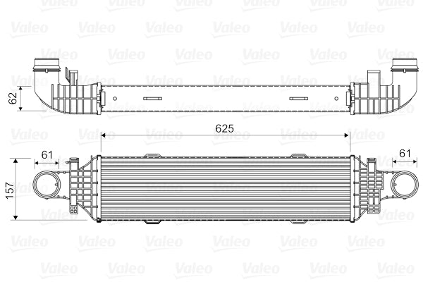 Intercooler, compresor 818631 VALEO