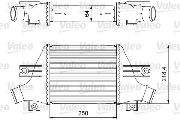 Intercooler, compresor 818638 VALEO
