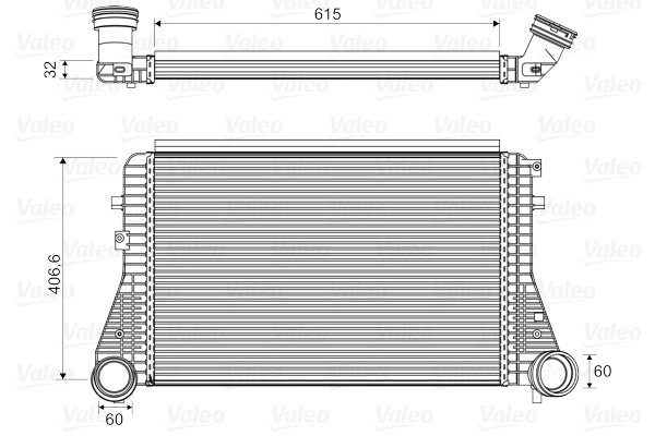 Intercooler, compresor 818795 VALEO
