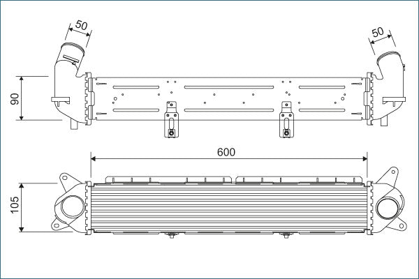 Intercooler, compresor 822928 VALEO