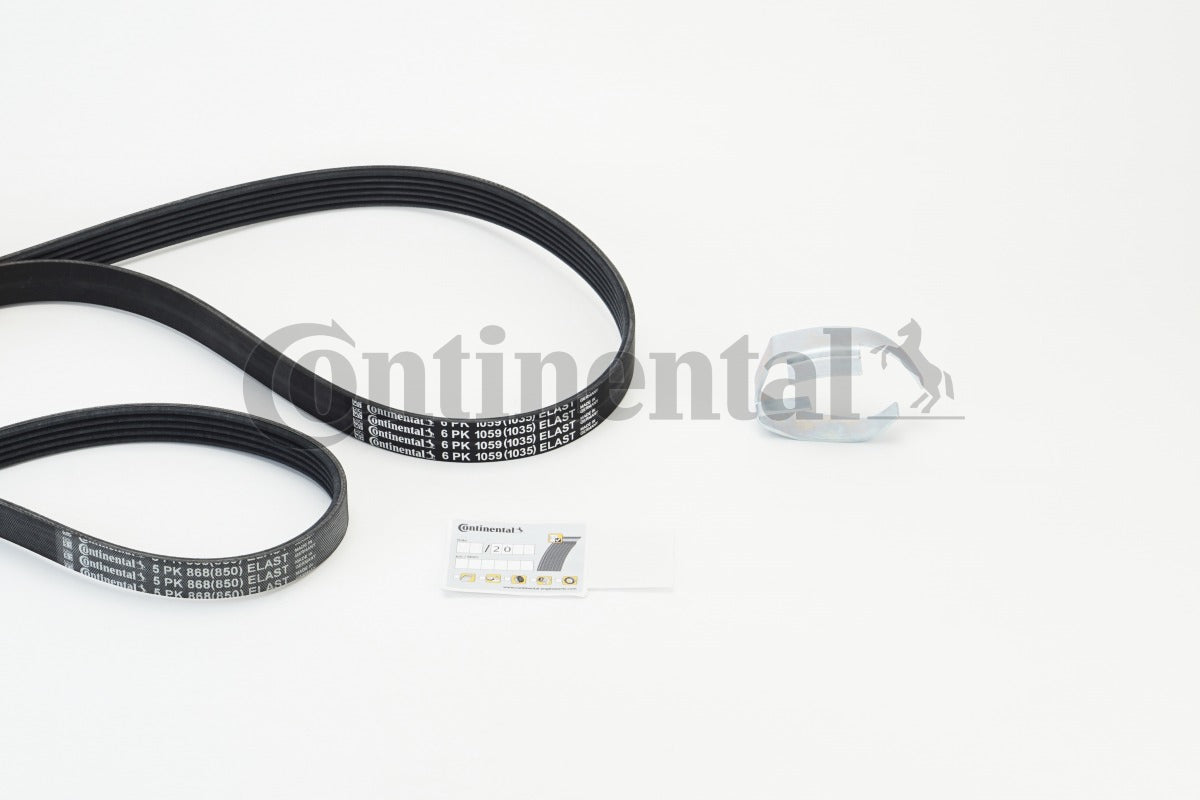 Set curea transmisie cu caneluri 6PK1059 ELAST T2 CONTINENTAL CTAM