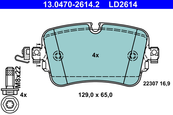set placute frana,frana disc 13.0470-2614.2 ATE