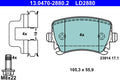 set placute frana,frana disc 13.0470-2880.2 ATE