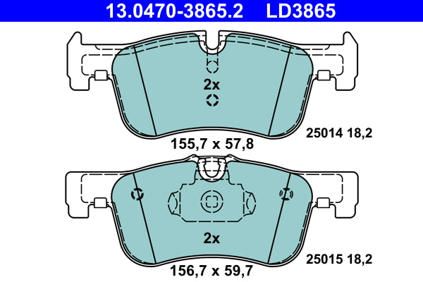 set placute frana,frana disc 13.0470-3865.2 ATE