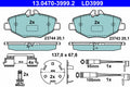 set placute frana,frana disc 13.0470-3999.2 ATE