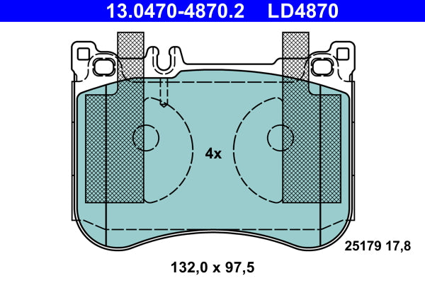 Set placute frana ATE 13.0470-4870.2