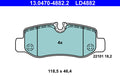 set placute frana,frana disc 13.0470-4882.2 ATE