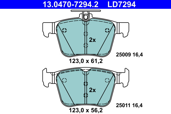 set placute frana,frana disc 13.0470-7294.2 ATE