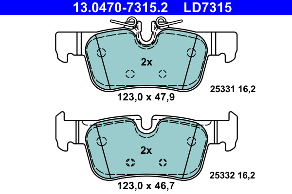set placute frana,frana disc 13.0470-7315.2 ATE