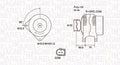 Generator / Alternator 063731905010 MAGNETI MARELLI