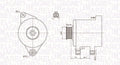 Generator / Alternator 063732017010 MAGNETI MARELLI