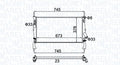 Radiator, racire motor 350213173900 MAGNETI MARELLI