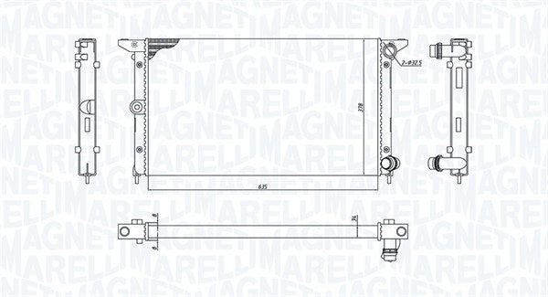 Radiator, racire motor 350213194900 MAGNETI MARELLI